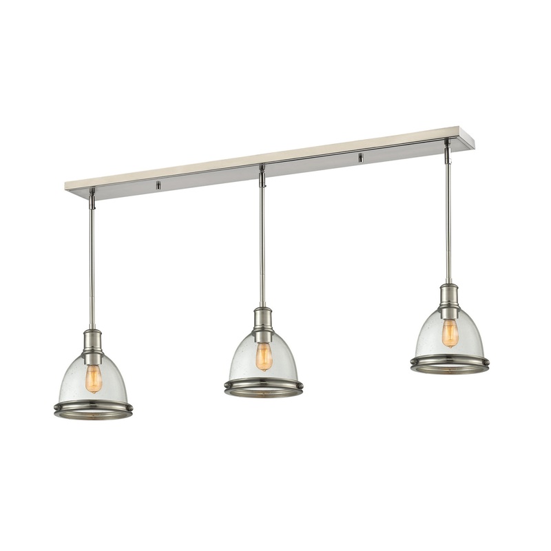 Z-Lite 718MP-3BN Mason Three Light Island Pendant, Brushed Nickel