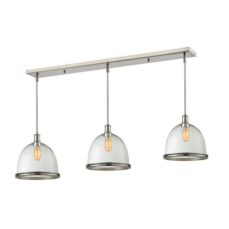 Z-Lite 718P13-3BN Mason Three Light Island Pendant, Brushed Nickel
