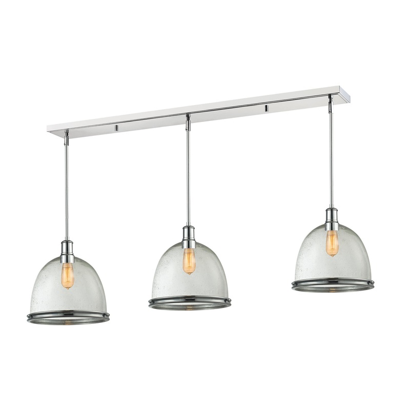 Z-Lite 719P13-3CH Mason Three Light Island Pendant, Chrome