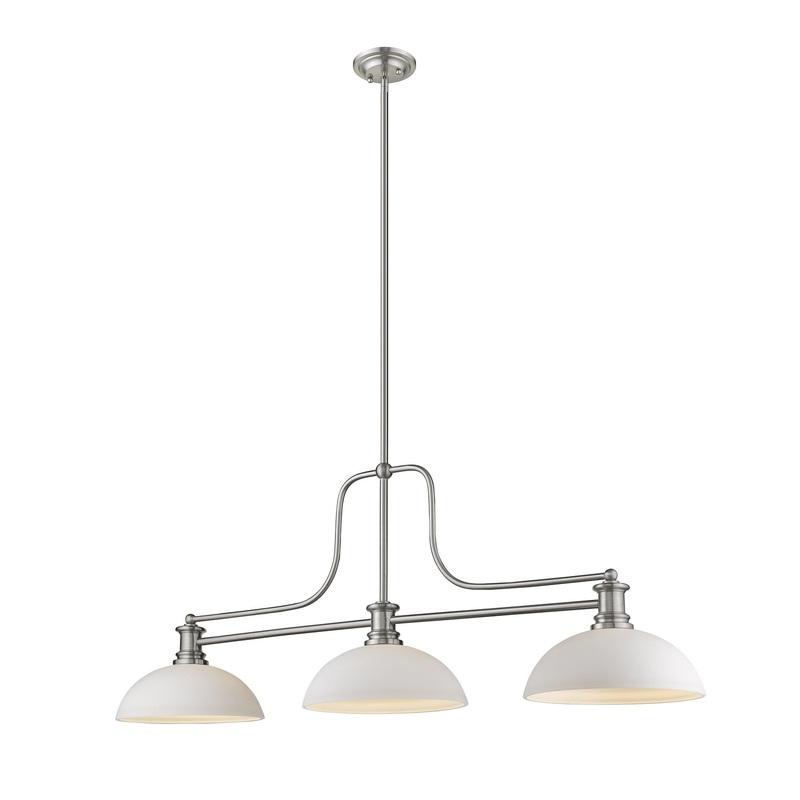 Z-Lite 725-3BN-DMO14 Melange Three Light Chandelier, Brushed Nickel