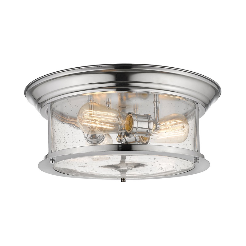 Z-Lite 727F16-CH Sonna Three Light Flush Mount, Chrome