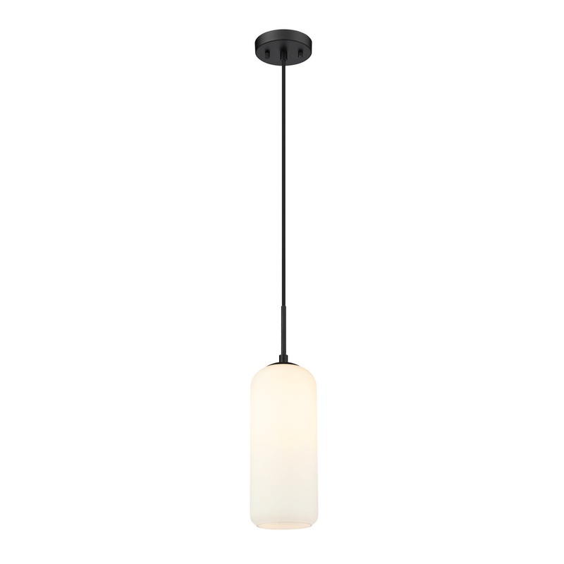 Z-Lite 732P17-MB Monty One Light Pendant, Matte Black