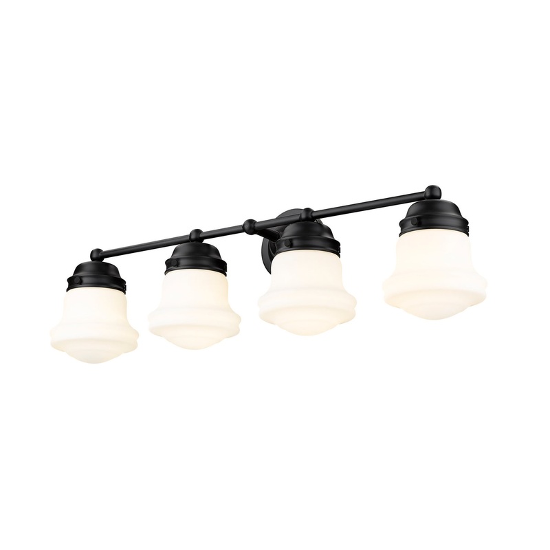 Z-Lite 735-4V-MB Vaughn Four Light Vanity, Matte Black