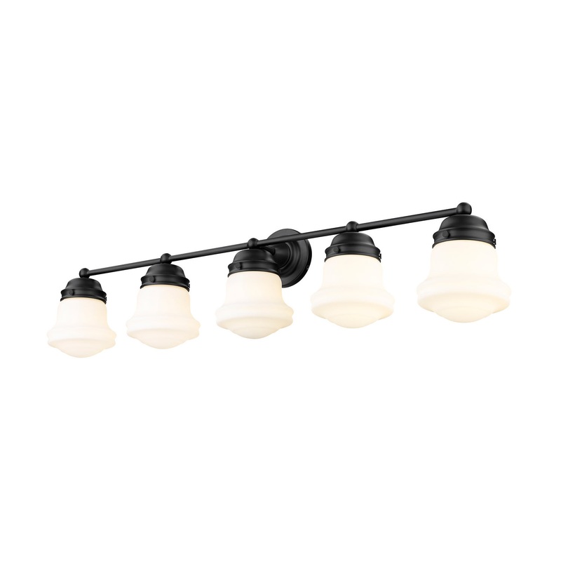 Z-Lite 735-5V-MB Vaughn Five Light Vanity, Matte Black
