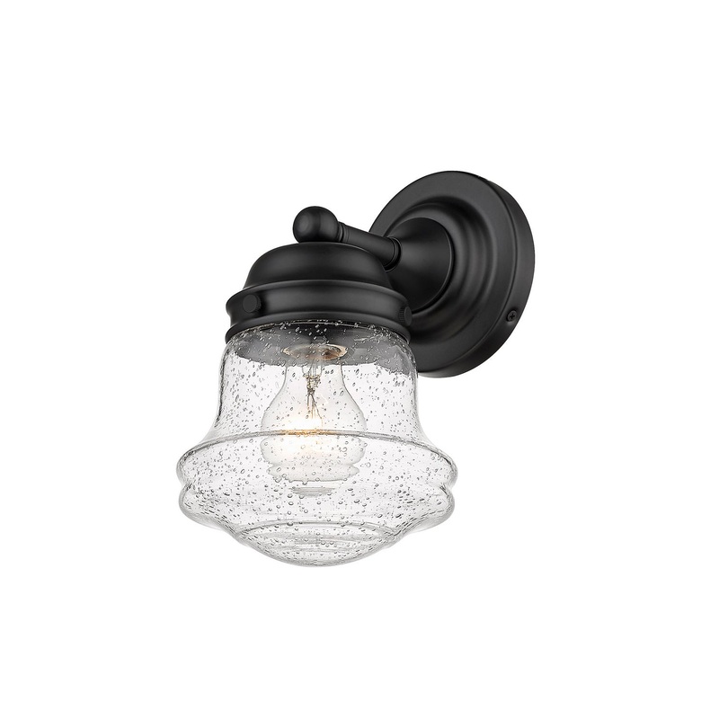 Z-Lite 736-1S-MB Vaughn One Light Wall Sconce, Matte Black