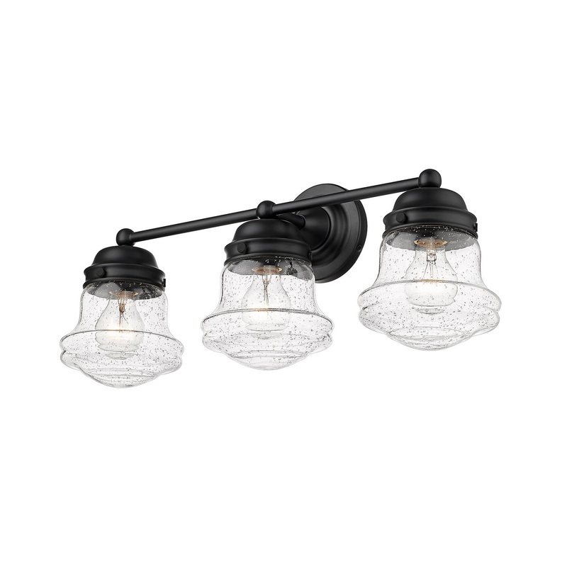 Z-Lite 736-3V-MB Vaughn Three Light Vanity, Matte Black