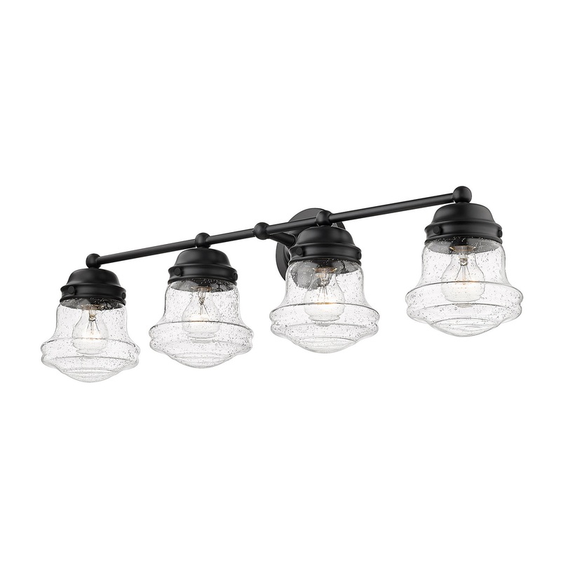 Z-Lite 736-4V-MB Vaughn Four Light Vanity, Matte Black