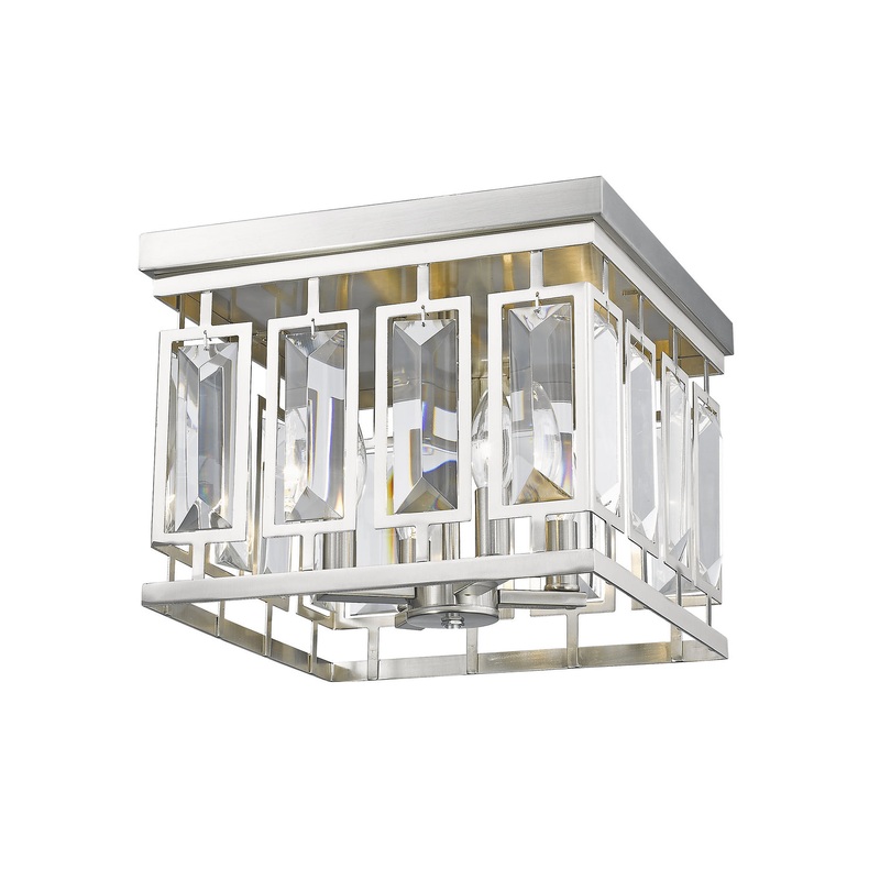 Z-Lite 6006F-BN Mersesse Four Light Flush Mount, Brushed Nickel