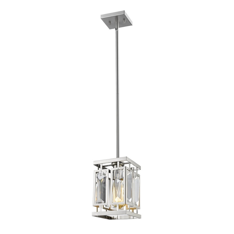 Z-Lite 6006MP-BN Mersesse One Light Mini Pendant, Brushed Nickel