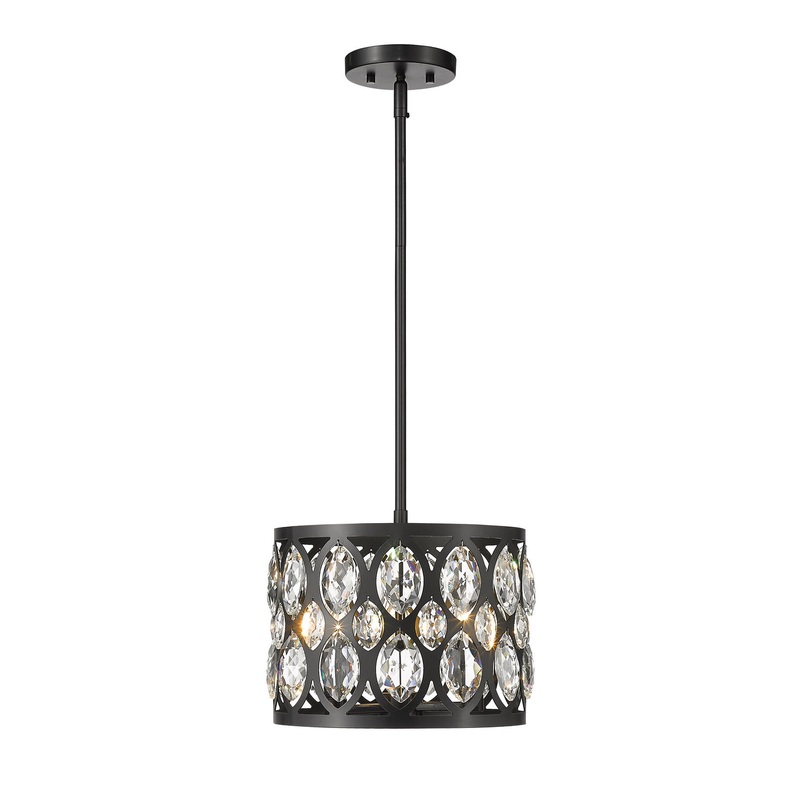 Z-Lite 6010-12MB Dealey Three Light Chandelier, Matte Black