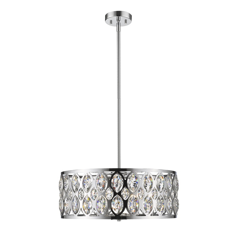 Z-Lite 6010-24CH Dealey Six Light Chandelier, Chrome