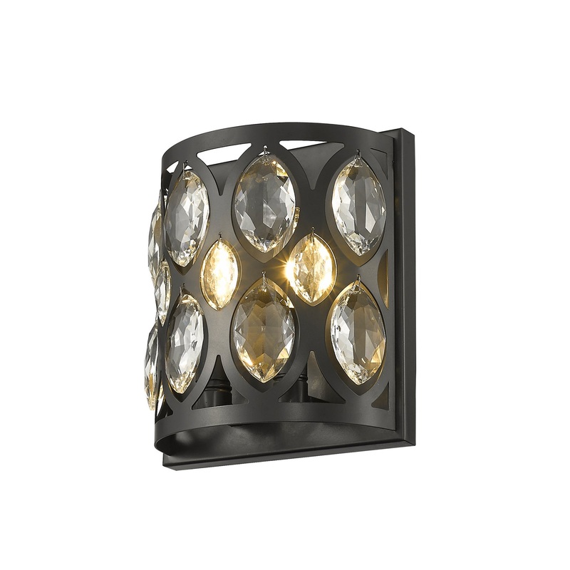 Z-Lite 6010-2S-MB Dealey Two Light Wall Sconce, Matte Black