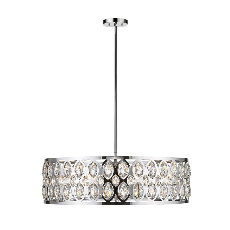 Z-Lite 6010-30CH Dealey Eight Light Chandelier, Chrome