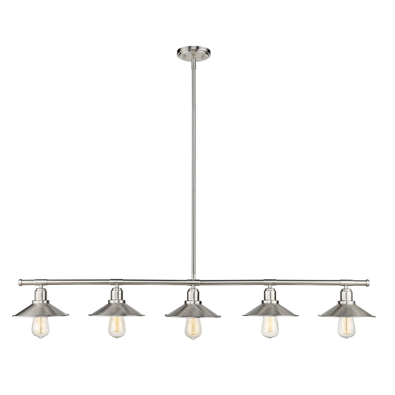 Z-Lite 613-5L-BN Casa Five Light Island Pendant, Brushed Nickel