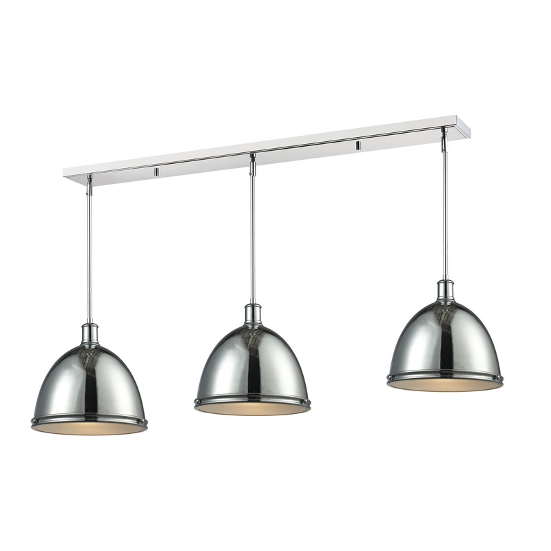 Z-Lite 711P13-3CH Mason Three Light Island Pendant, Chrome