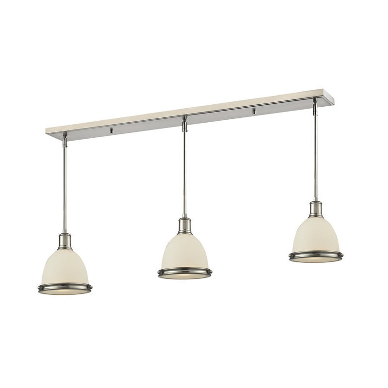 Z-Lite 714MP-3BN Mason Three Light Island Pendant, Brushed Nickel
