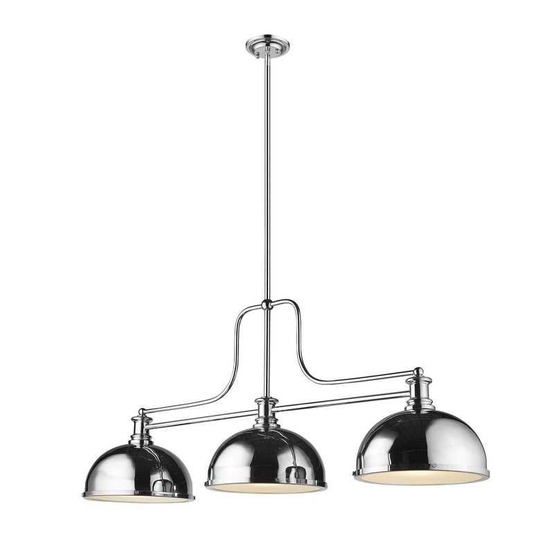 Z-Lite 725-3CH-D12CH Melange Three Light Chandelier, Chrome