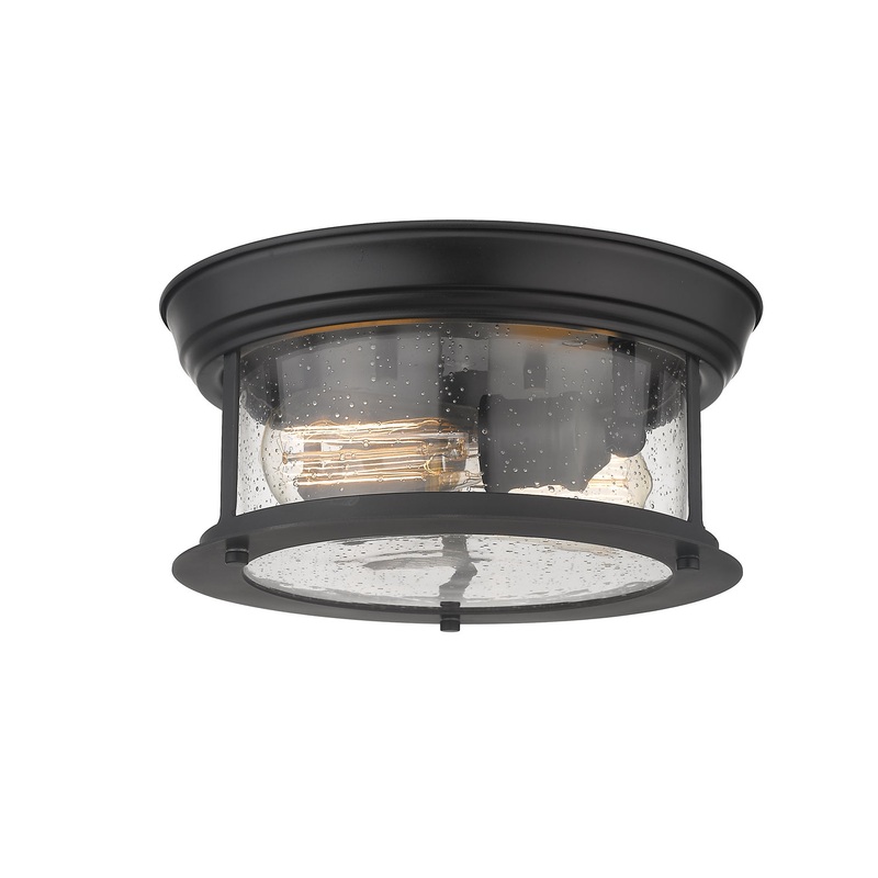 Z-Lite 727F10-MB Sonna Two Light Flush Mount, Matte Black