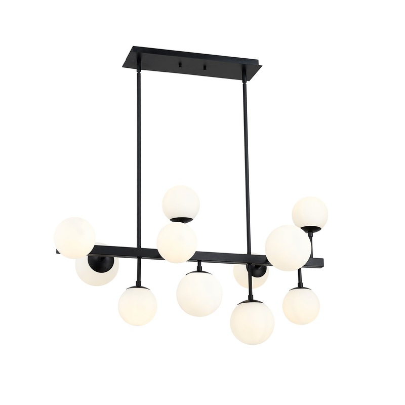 Z-Lite 730-11L-MB Midnetic 11 Light Chandelier, Matte Black