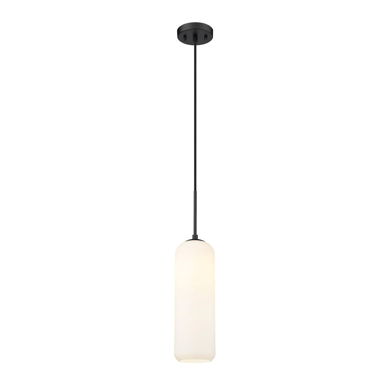 Z-Lite 732P22-MB Monty One Light Pendant, Matte Black