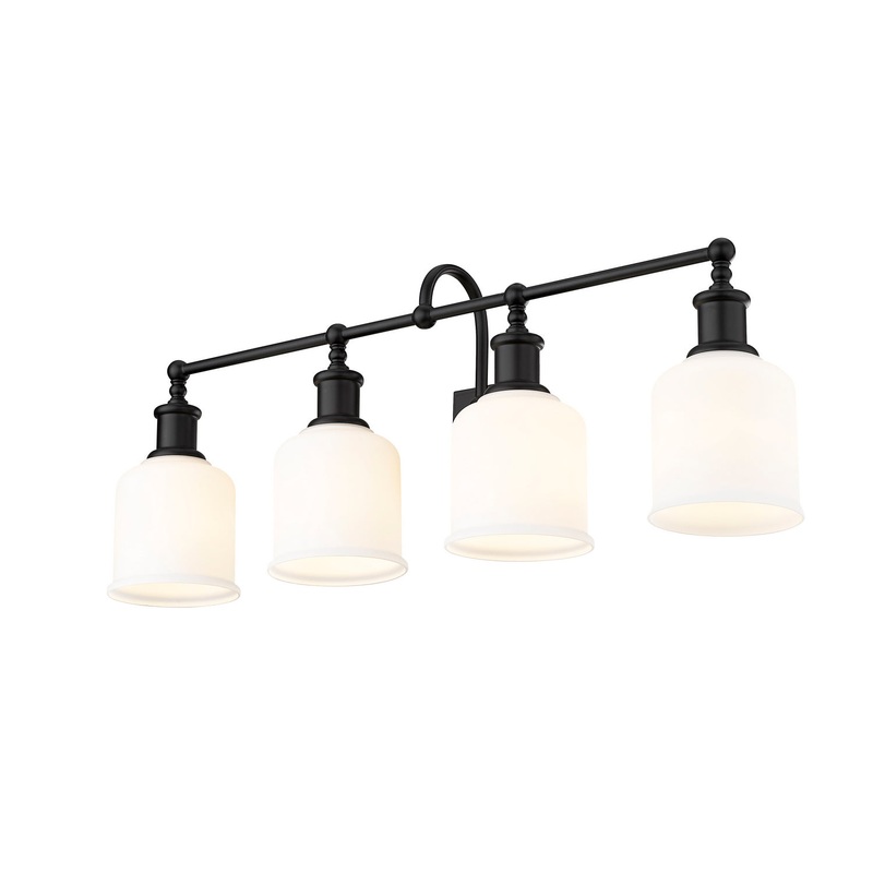 Z-Lite 733-4V-MB Bryant Four Light Vanity, Matte Black
