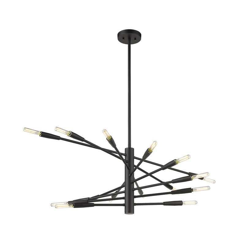 Z-Lite 737-16MB Ascension 16 Light Chandelier, Matte Black