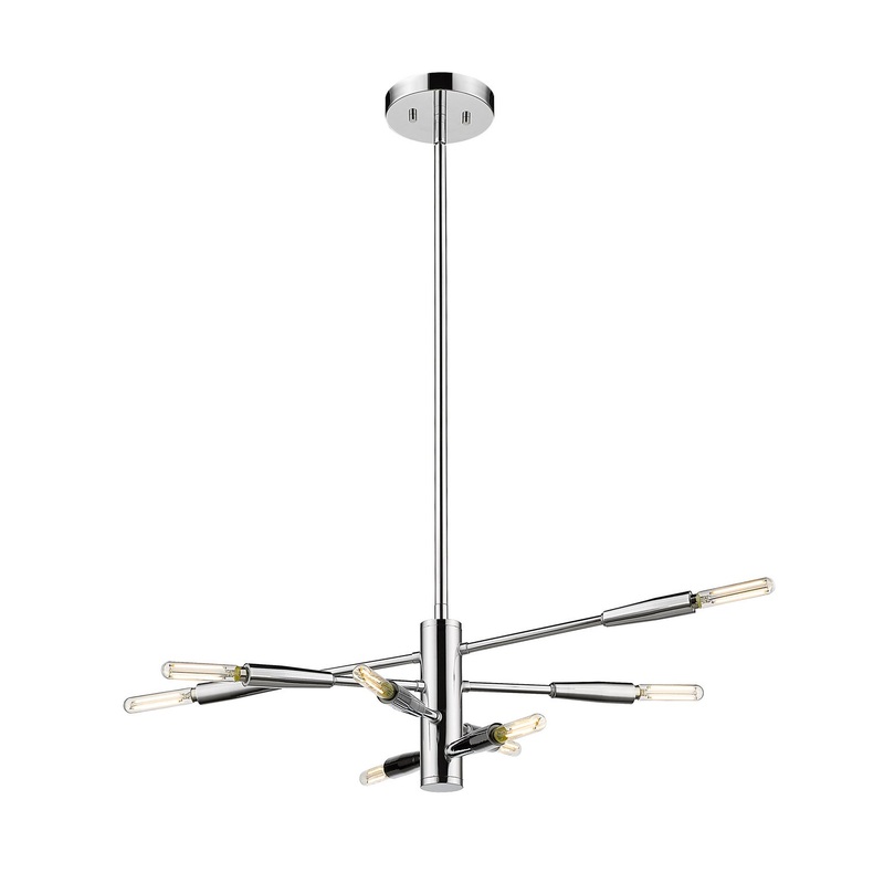 Z-Lite 737-8CH Ascension Eight Light Chandelier, Chrome