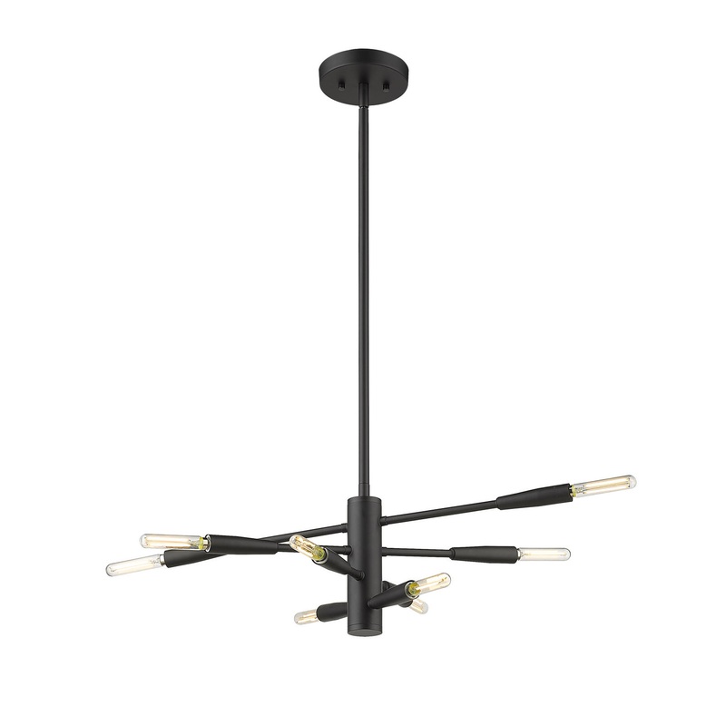 Z-Lite 737-8MB Ascension Eight Light Chandelier, Matte Black