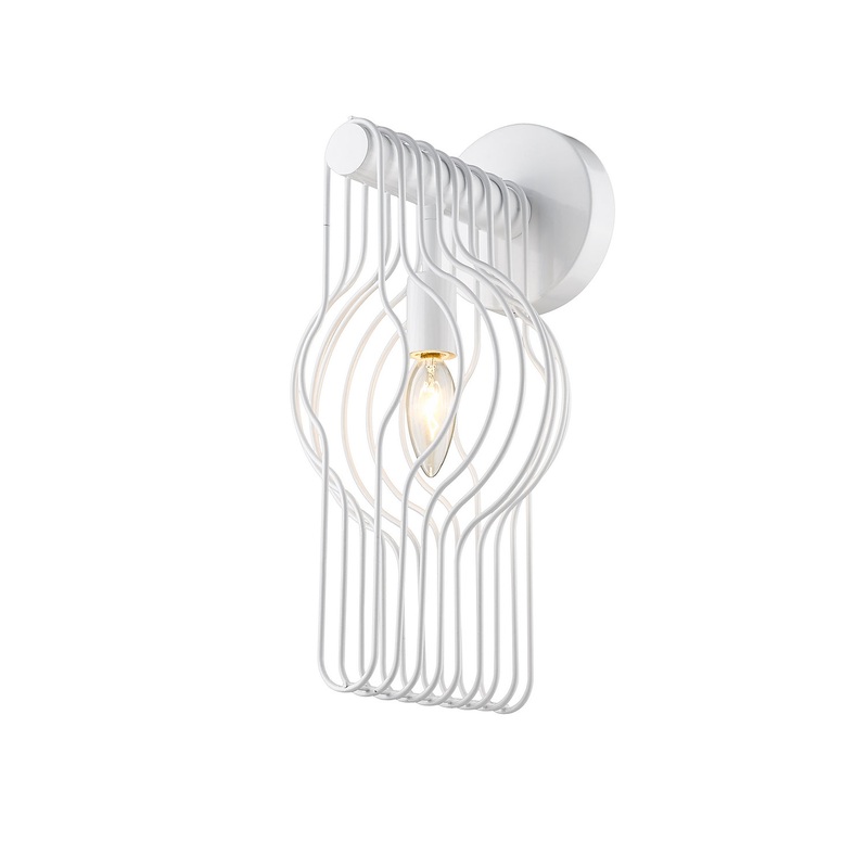 Z-Lite 801-1S-WH Contour One Light Wall Sconce, White