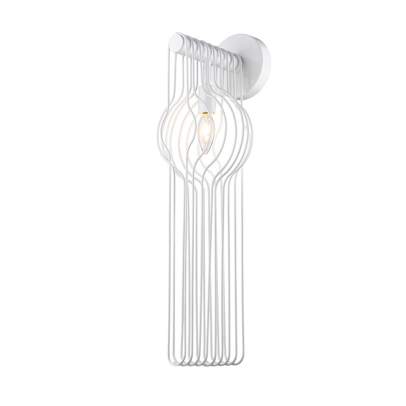 Z-Lite 801-1SL-WH Contour One Light Wall Sconce, White