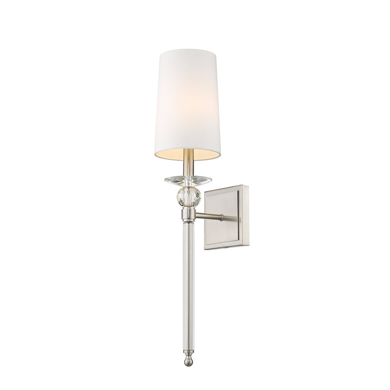 Z-Lite 804-1S-BN Ava One Light Wall Sconce, Brushed Nickel