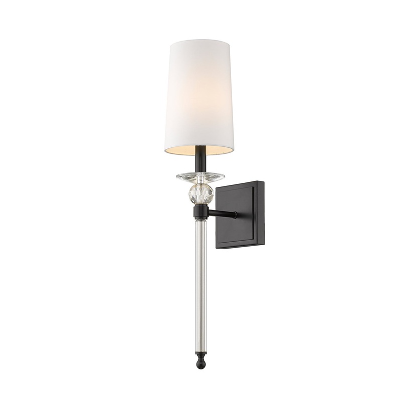 Z-Lite 804-1S-MB Ava One Light Wall Sconce, Matte Black