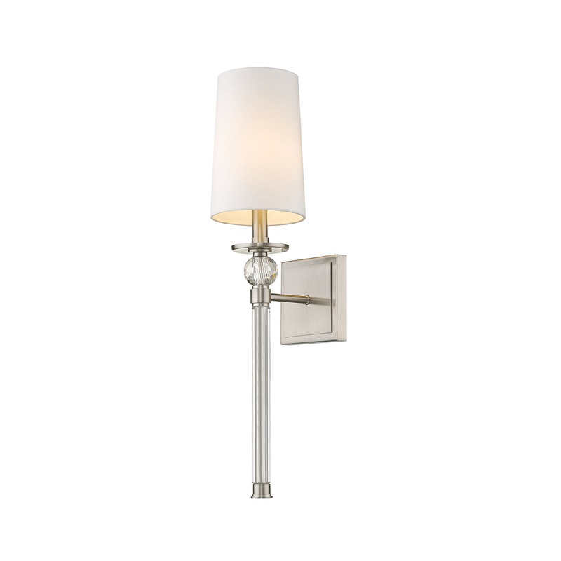 Z-Lite 805-1S-BN Mia One Light Wall Sconce, Brushed Nickel