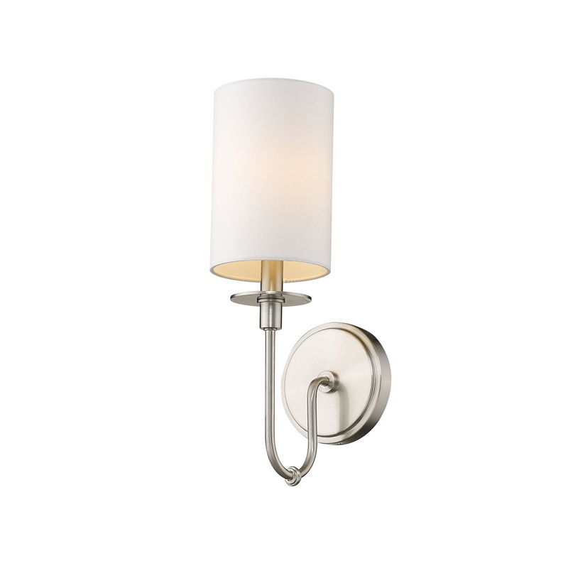 Z-Lite 809-1S-BN Ella One Light Wall Sconce, Brushed Nickel