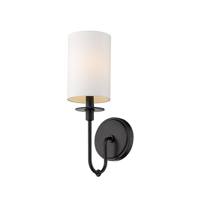 Z-Lite 809-1S-MB Ella One Light Wall Sconce, Matte Black