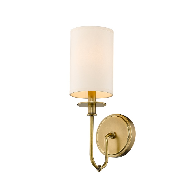 Z-Lite 809-1S-RB Ella One Light Wall Sconce, Rubbed Brass