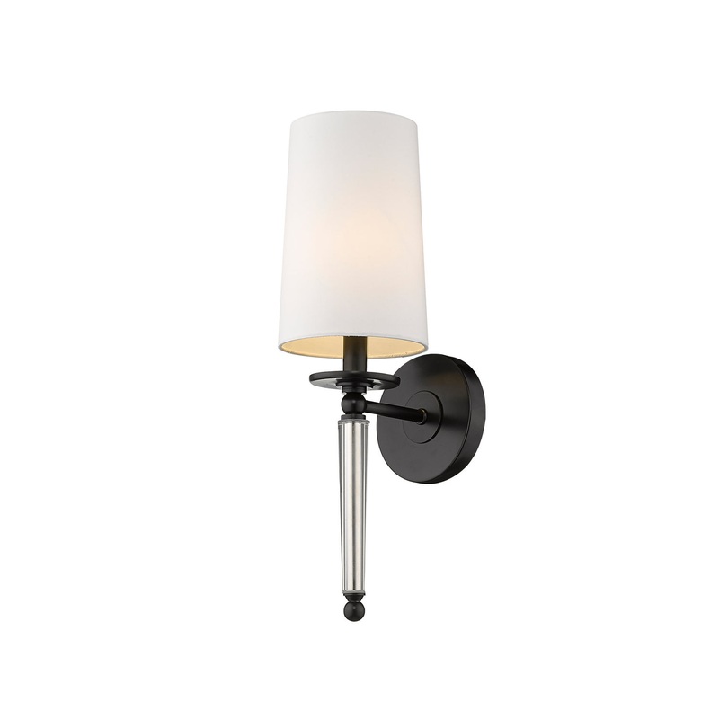 Z-Lite 810-1S-MB Avery One Light Wall Sconce, Matte Black