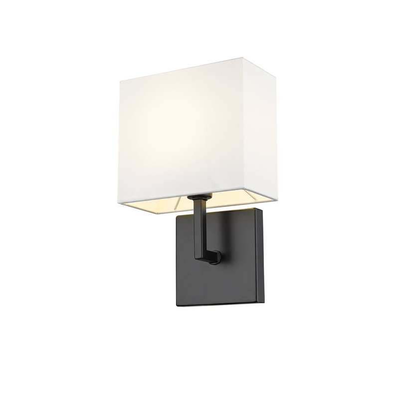 Z-Lite 815-1S-MB Saxon One Light Wall Sconce, Matte Black