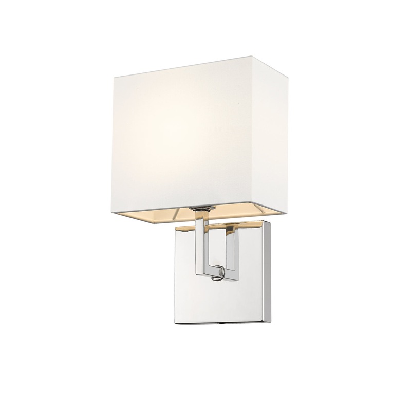 Z-Lite 815-1S-PN Saxon One Light Wall Sconce, Polished Nickel