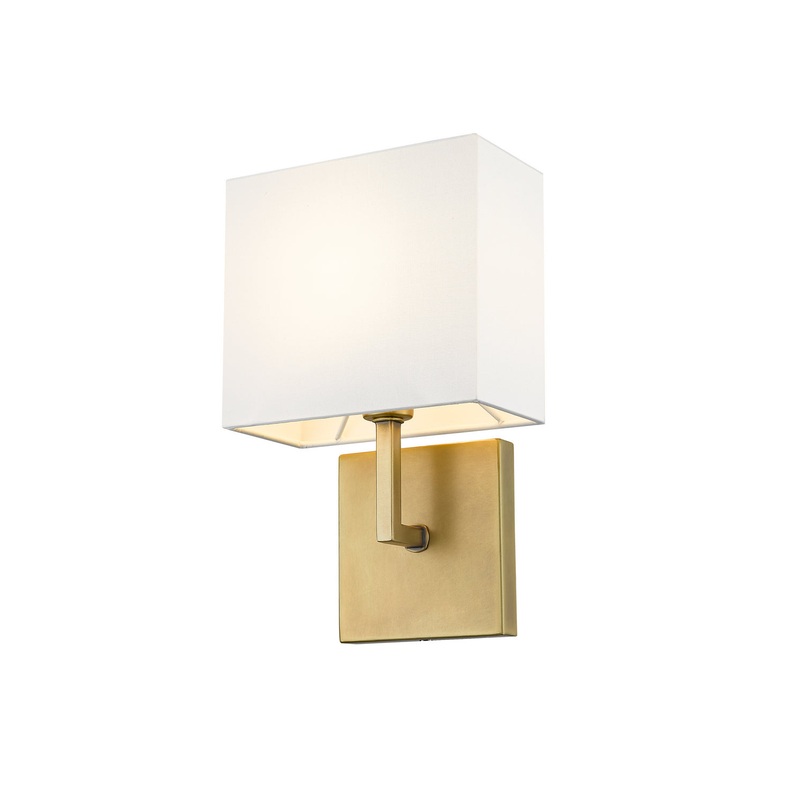 Z-Lite 815-1S-RB Saxon One Light Wall Sconce, Rubbed Brass