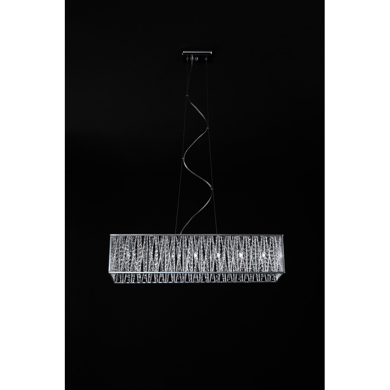 Z-Lite 872CH-34 Terra Seven Light Pendant, Chrome