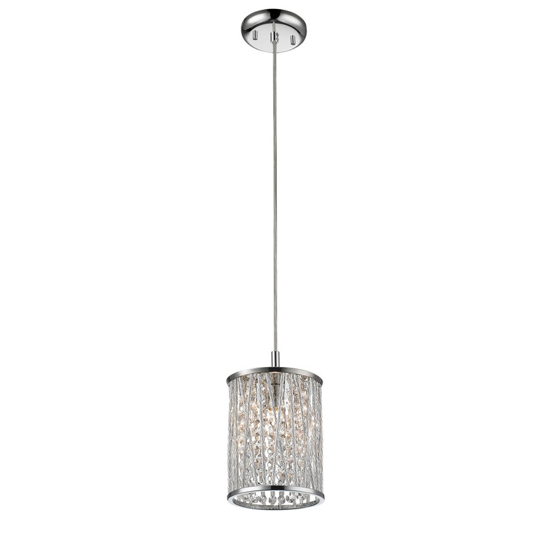Z-Lite 872CH-RMP Terra One Light Mini Pendant, Chrome