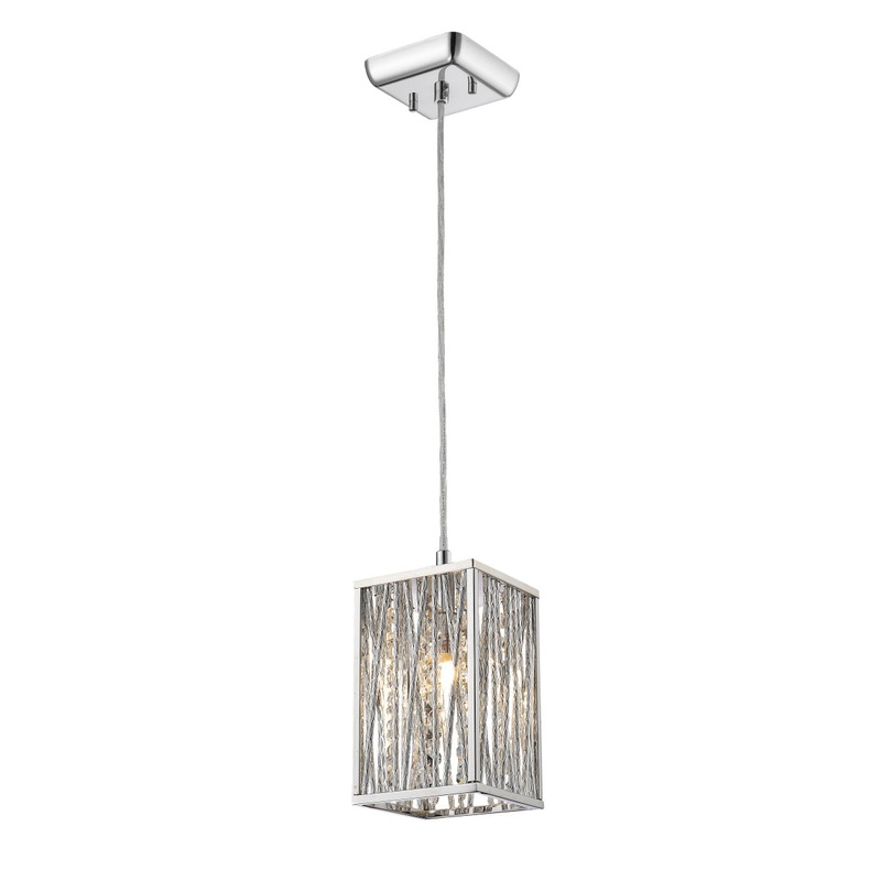 Z-Lite 872CH-SMP Terra One Light Mini Pendant, Chrome
