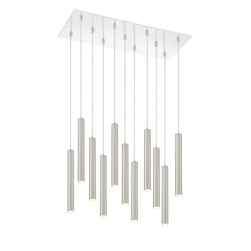 Z-Lite 917MP12-BN-LED-11LCH Forest LED Island Pendant, Chrome