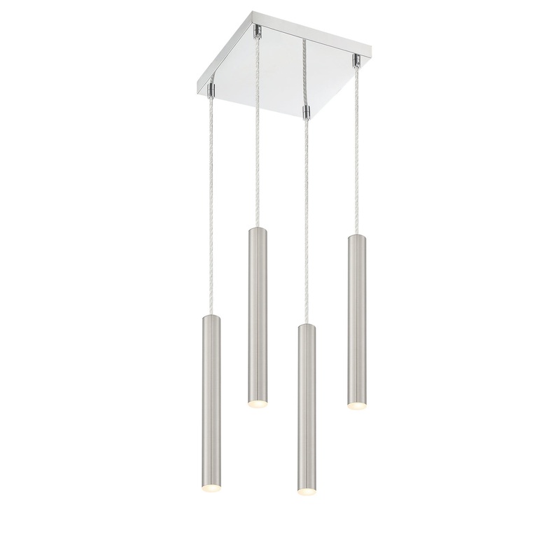 Z-Lite 917MP12-BN-LED-4SCH Forest LED Island Pendant, Chrome