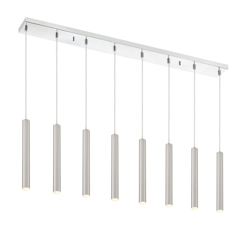Z-Lite 917MP12-BN-LED-8LCH Forest LED Island Pendant, Chrome