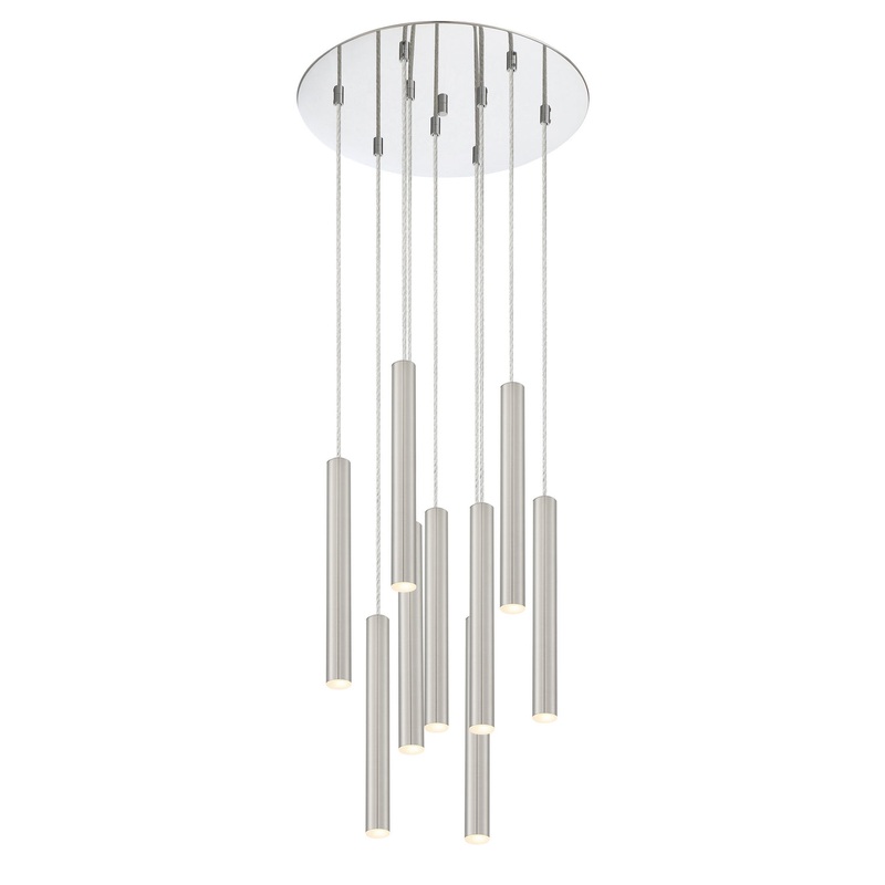 Z-Lite 917MP12-BN-LED-9RCH Forest LED Island Pendant, Chrome
