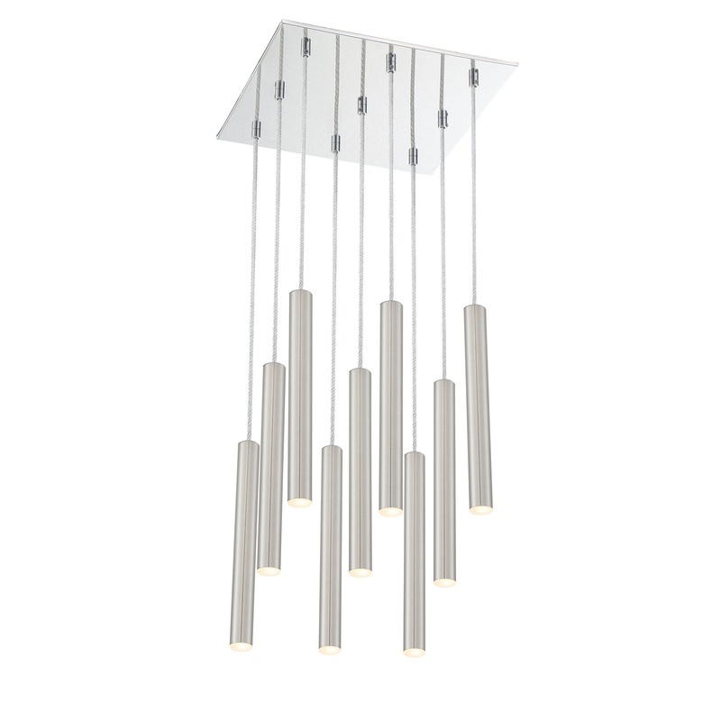 Z-Lite 917MP12-BN-LED-9SCH Forest LED Island Pendant, Chrome