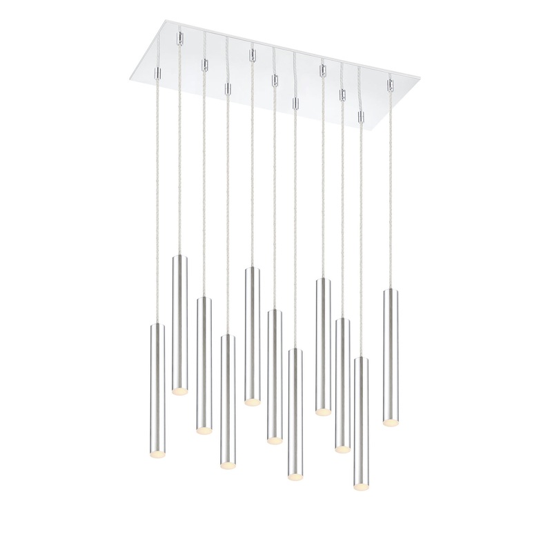 Z-Lite 917MP12-CH-LED-11LCH Forest LED Island Pendant, Chrome