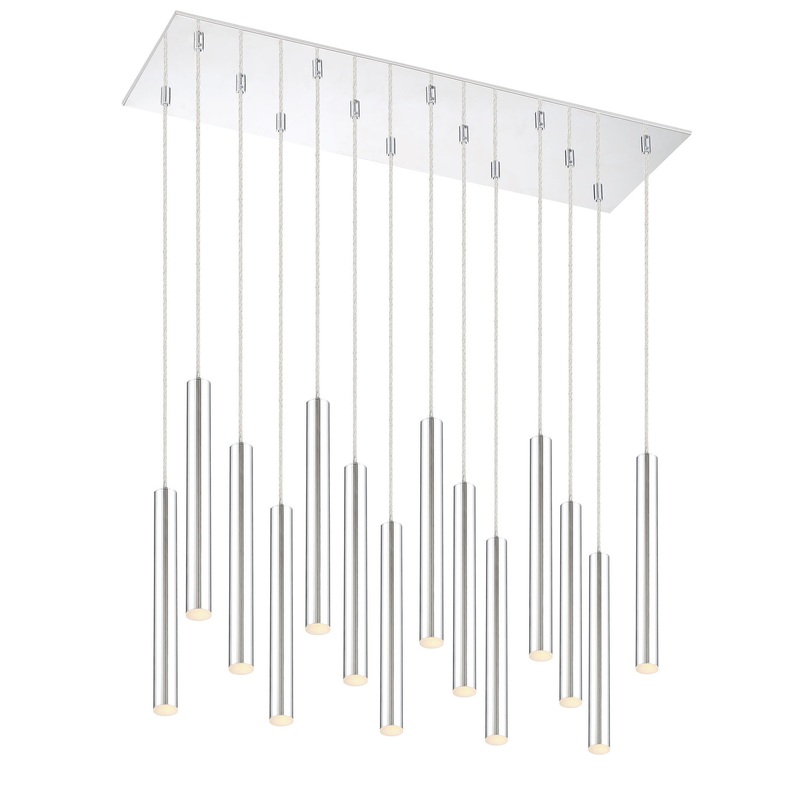 Z-Lite 917MP12-CH-LED-14LCH Forest LED Island Pendant, Chrome